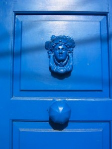 An even bluer doorway.