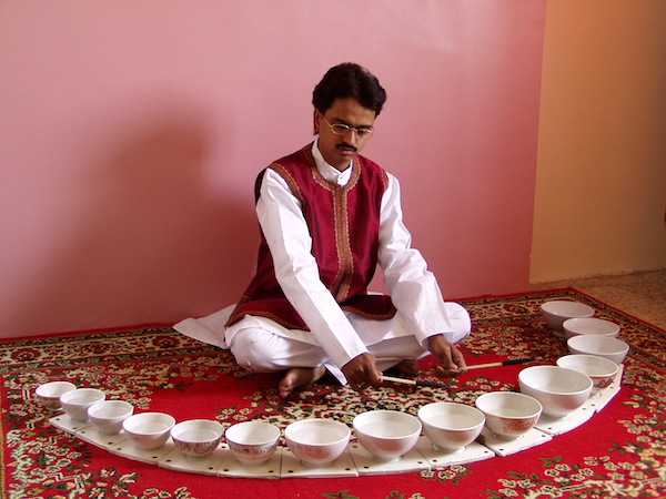 The Jal-tarang, or “liquid xylophone.”