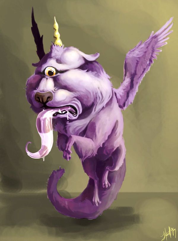 Flying Purple-People Eater (Image by FootyBandit.deviantart.com on @deviantART)