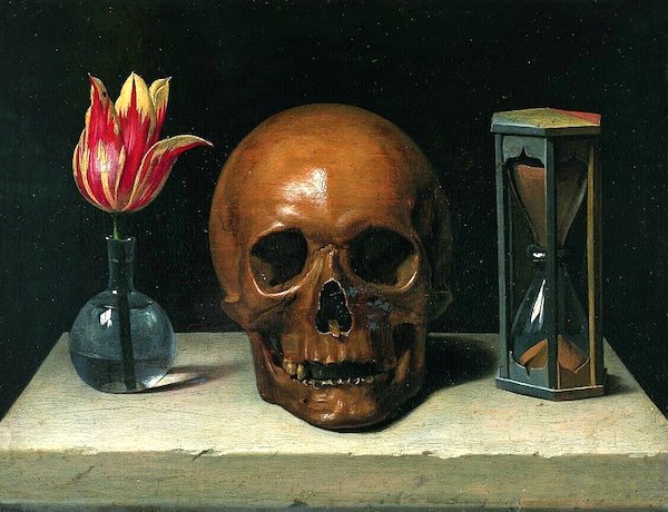 “Still-Life with a Skull,” by Philippe de Champagne (1671).