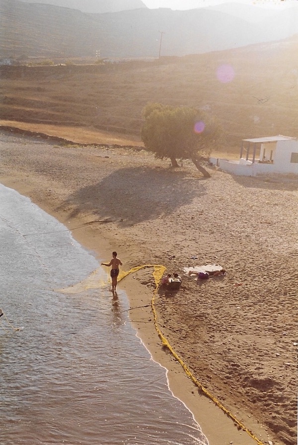 Beach below the Cyclops House, 1995. 