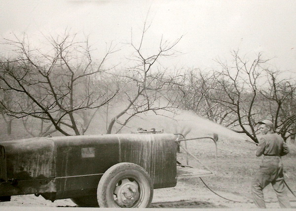 A surreal resonance between food production and war.