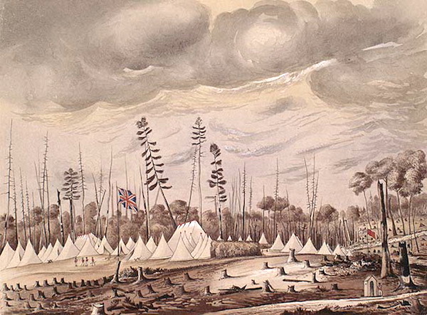 Encampment of the Royal Regiment at London, Canada West, June, 1842.