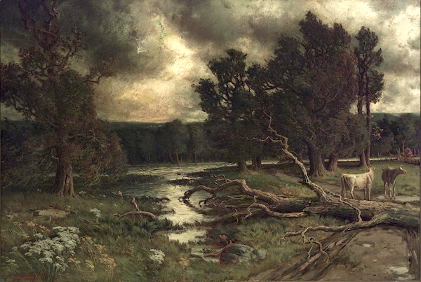 Homer Watson, near the close of a stormy day (1884).