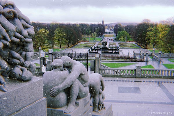 Chilly, wintry Frogner Park.