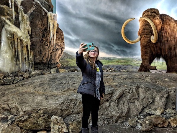 Mammoth Selfie, Royal BC Museum, Victoria, British Columbia.