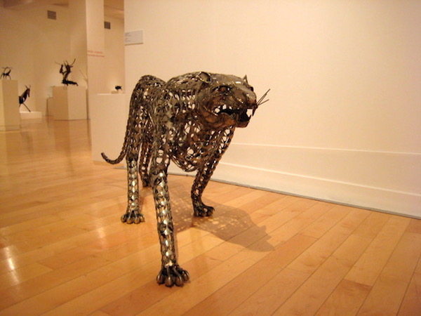 Another view of the leopard at the Benaki Museum.