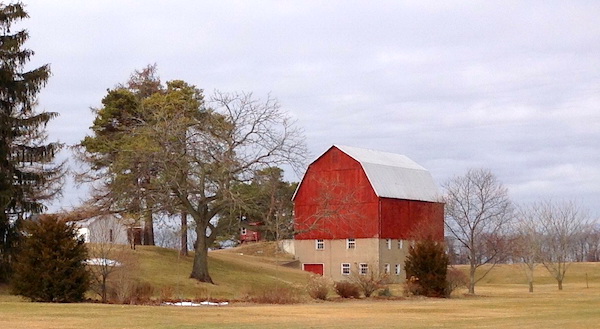 The landmark barn he erected in 1917.