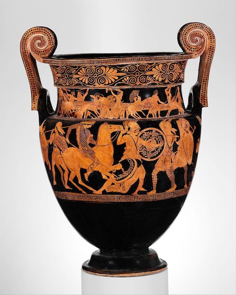 Amazon on horseback, krater c. 450 BC. (Image: Metropolitan Museum, NY, public domain.)