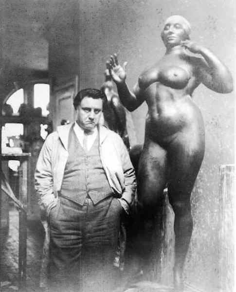 Sculptor Gaston Lachaise, and his muse.