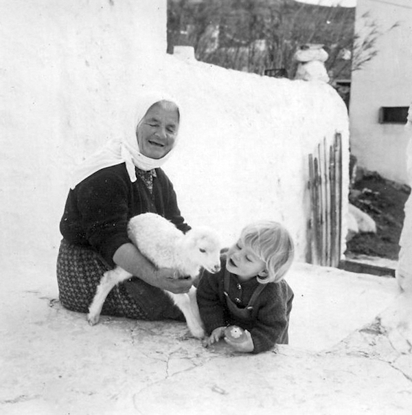 Thia-Ghia and the author, in the early 1960s, on Mykonos.