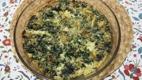 Spinach pudding, comfort food for any time.