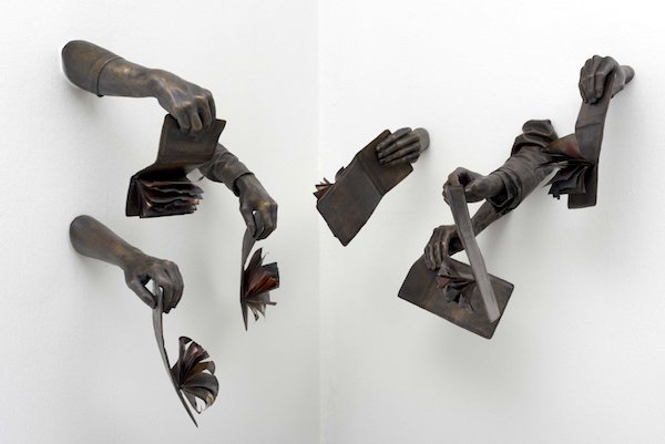 “Dompas,” sculpture by Hank Willis Thomas.