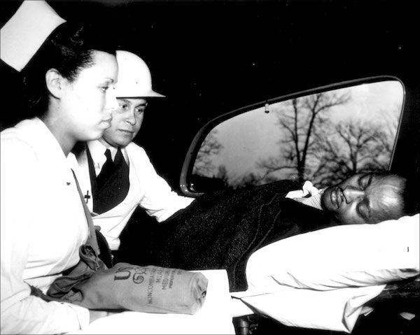 Dr. Charles Drew and nurse, with patient.