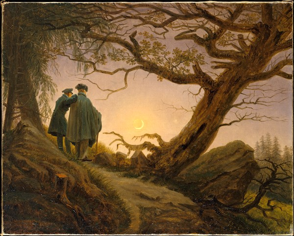 “Two Men Contemplating the Moon,” by Caspar David Friedrich, ca. 1825–30.