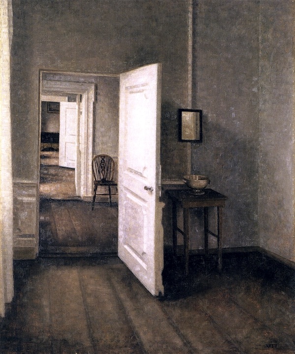 “Four Rooms Interior from The Artist’s Home,” by Vilhelm Hammershøi.