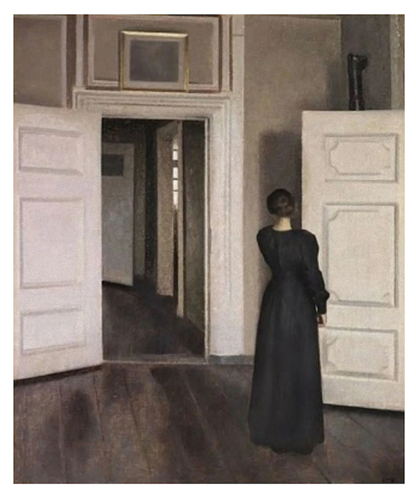 “Interior,” by Vilhelm Hammershøi.