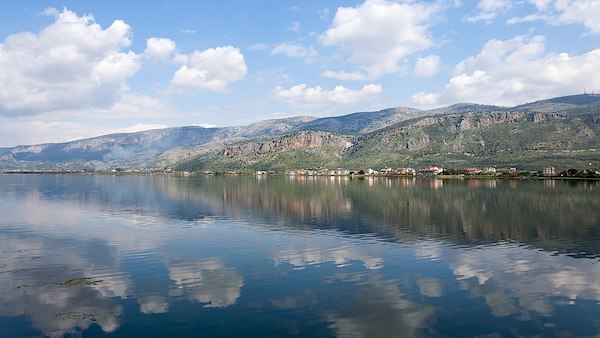 The village of Aetoliko, on the Missolonghi Lagoon.