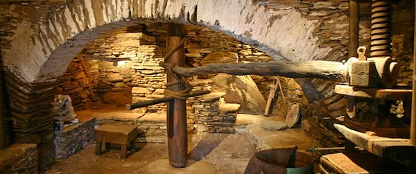 Pitrofos village olive oil press. (Photo: Cyclades Olive Museum)