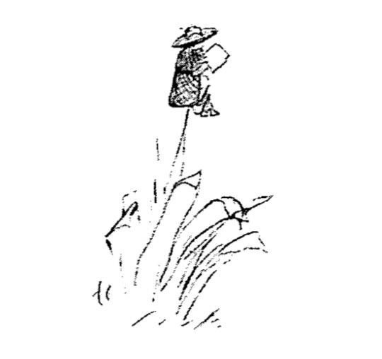 Poet atop petard. (Drawing by Edward Lear.)