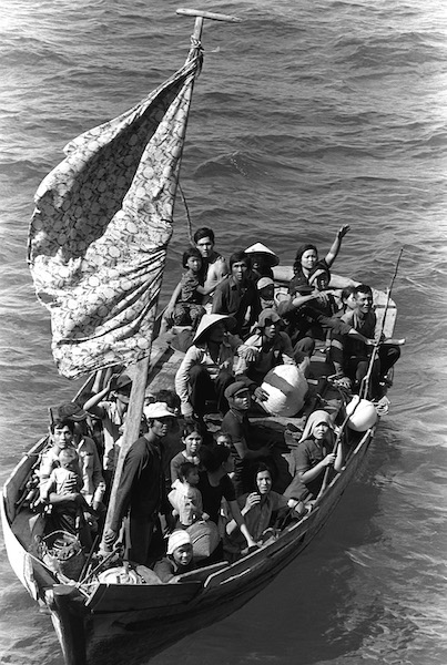 Eisiminger Vietnamese “Boat People” awaiting rescue.