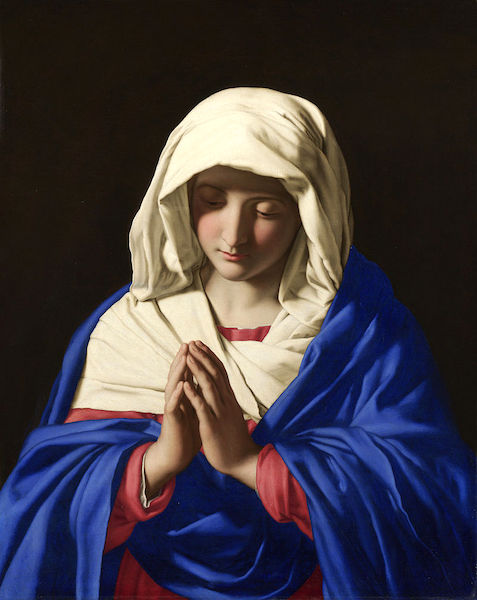 Eisiminger Marian blue. The Virgin at Prayer by Sassoferrato.