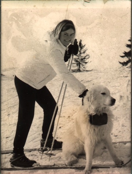 Louis-in Swiss ski resort Mom and pooch