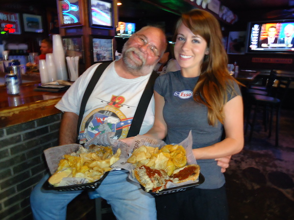 Ted and his dancer-friend at The Esso Club.