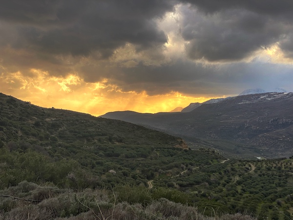 Mountain Sunset on the way to Ierapetra