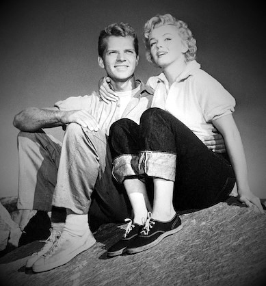 “Marilyn Monroe and Keith Andes.” (Image: Bettmann.)