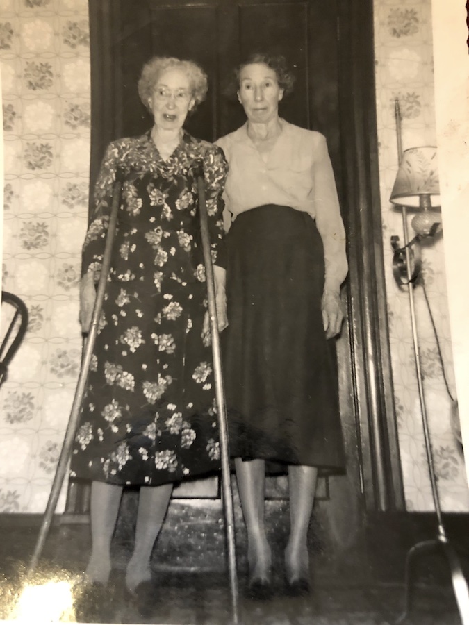 Great Aunts Etta (left) and Ida, 1954.