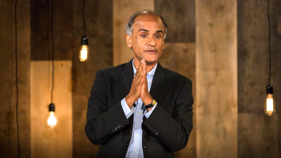 Writer Pico Iyer. (Photo: “The Art of Stillness” TED talks.)