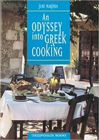 An Odyssey into Greek Cooking, by June Marinos.crumbling and drab, and our hotel above, amidst the trees. (Photo: Diana Farr Louis.)