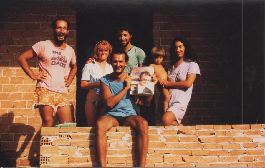 The author, left, Barrett family members, and Darko, “The Slovenian Bill Murray.”