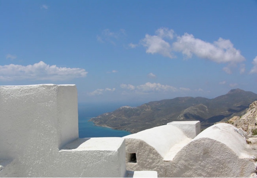 House-View from Kalamiotissa towards Chora