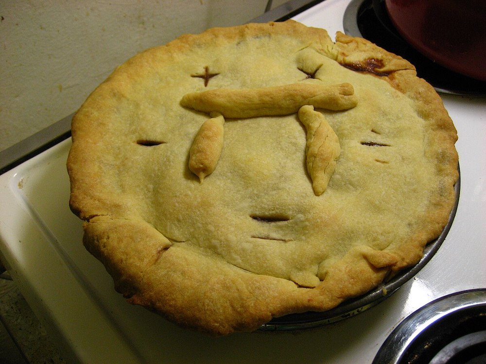 Hot pie (sans flash) for Pi Day 2008. (Photo: Via Wikimedia Commons/Rudi Riet.)