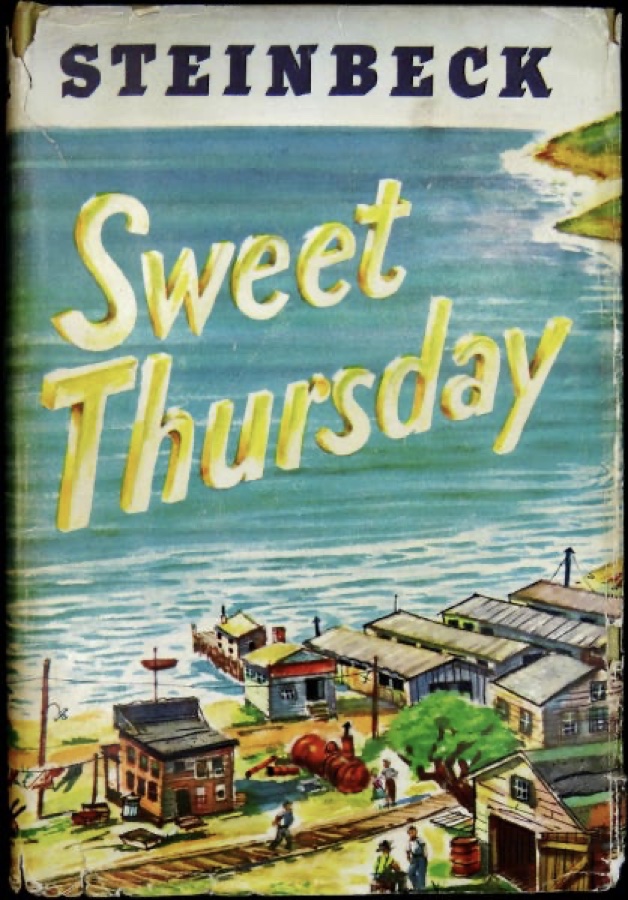 First-edition jacket of Steinbeck’s Sweet Thursday. 
