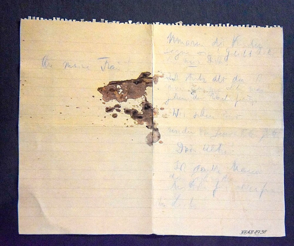 Wessel Freytag von Loringhoven suicide note. (Source: Mosbatho/Wikimedia Commons.)