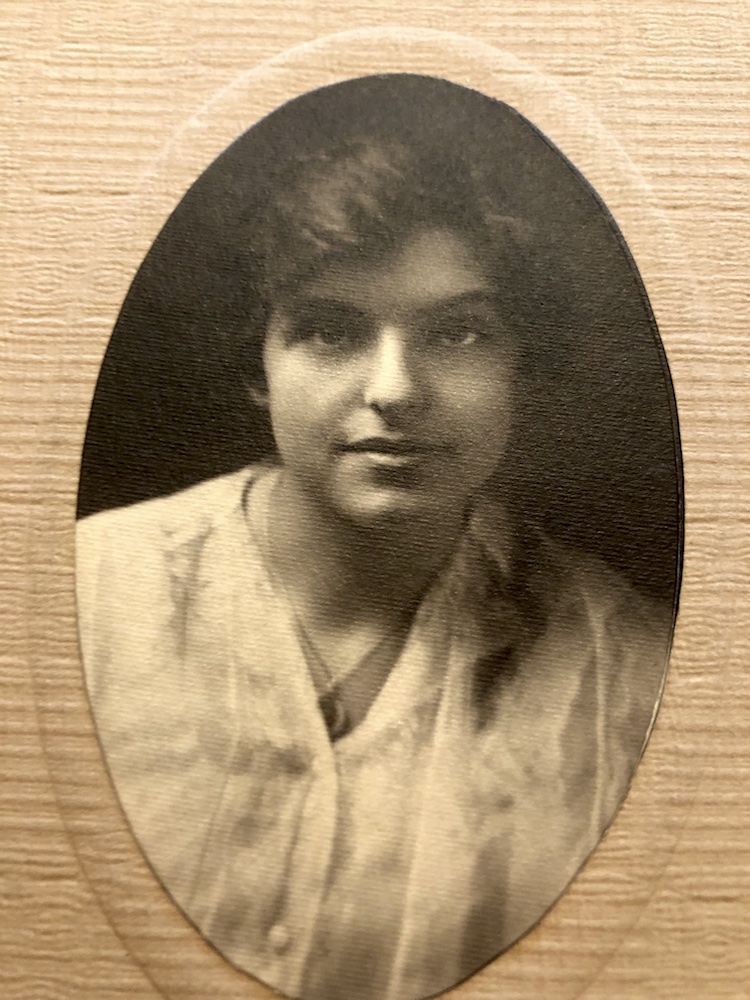 Grandma Ruth, pianist of the silent movies, c. 1922.