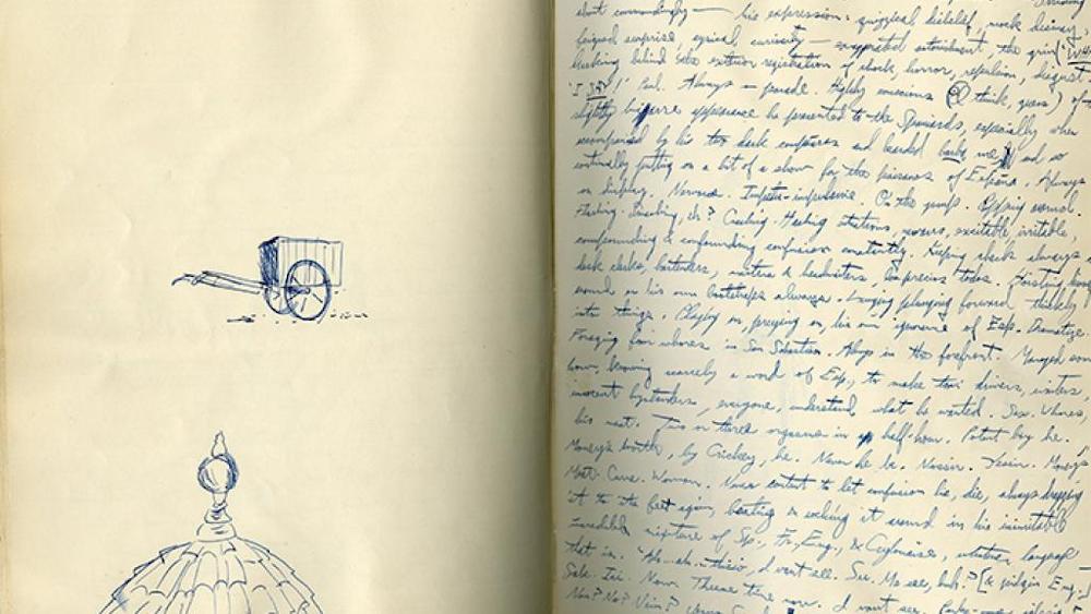 Pages from the notebooks of Edward Abbey. (Photo: University of Arizona Special Collections.)