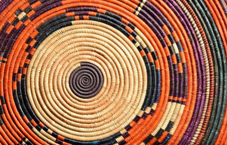 Basket weaving in Darfur, Sudan: a woman’s industry.