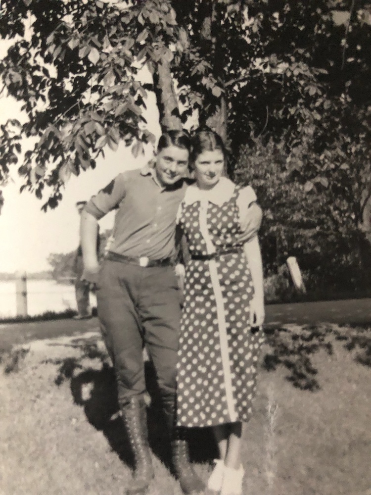 The author’s mother and uncle, Mariaville Lake, New York, 1937.