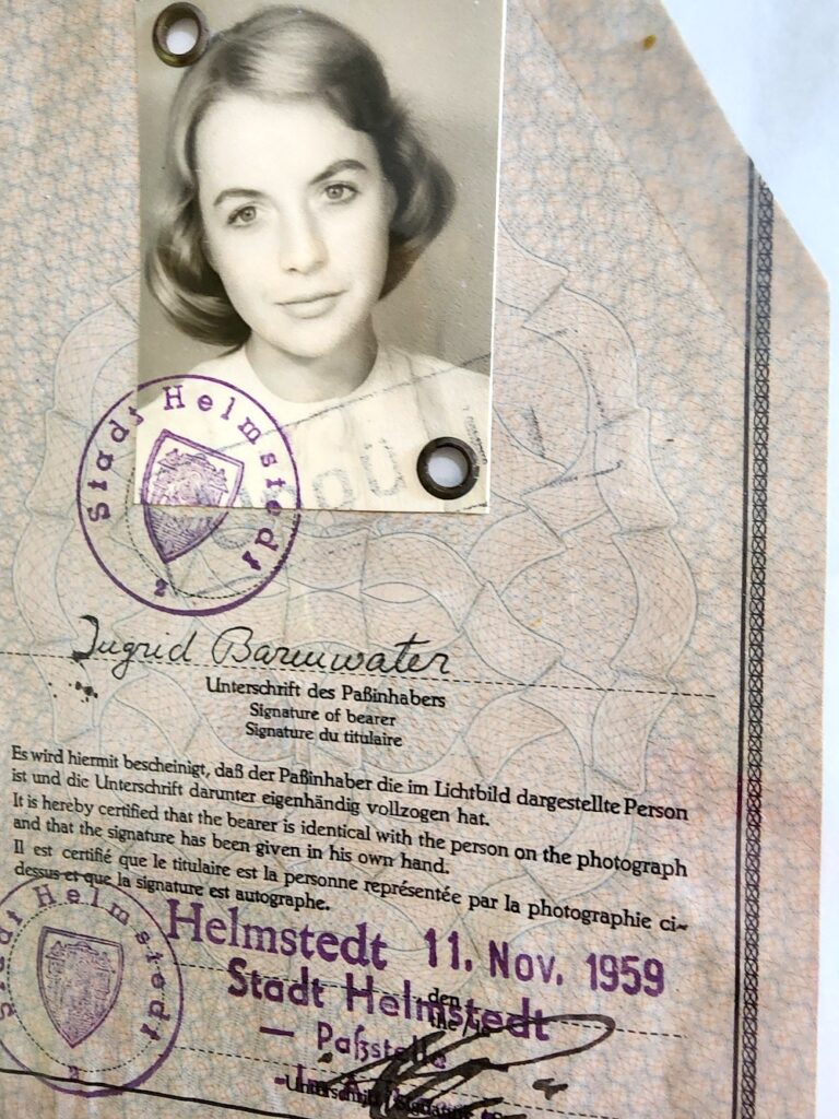 Ingrid Barmwater’s German identity papers.