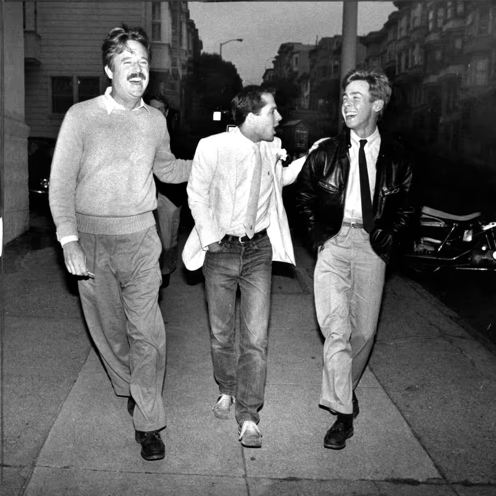 Armistead Maupin (l) & friends, 1982, San Francisco. (Photo: The Guardian)