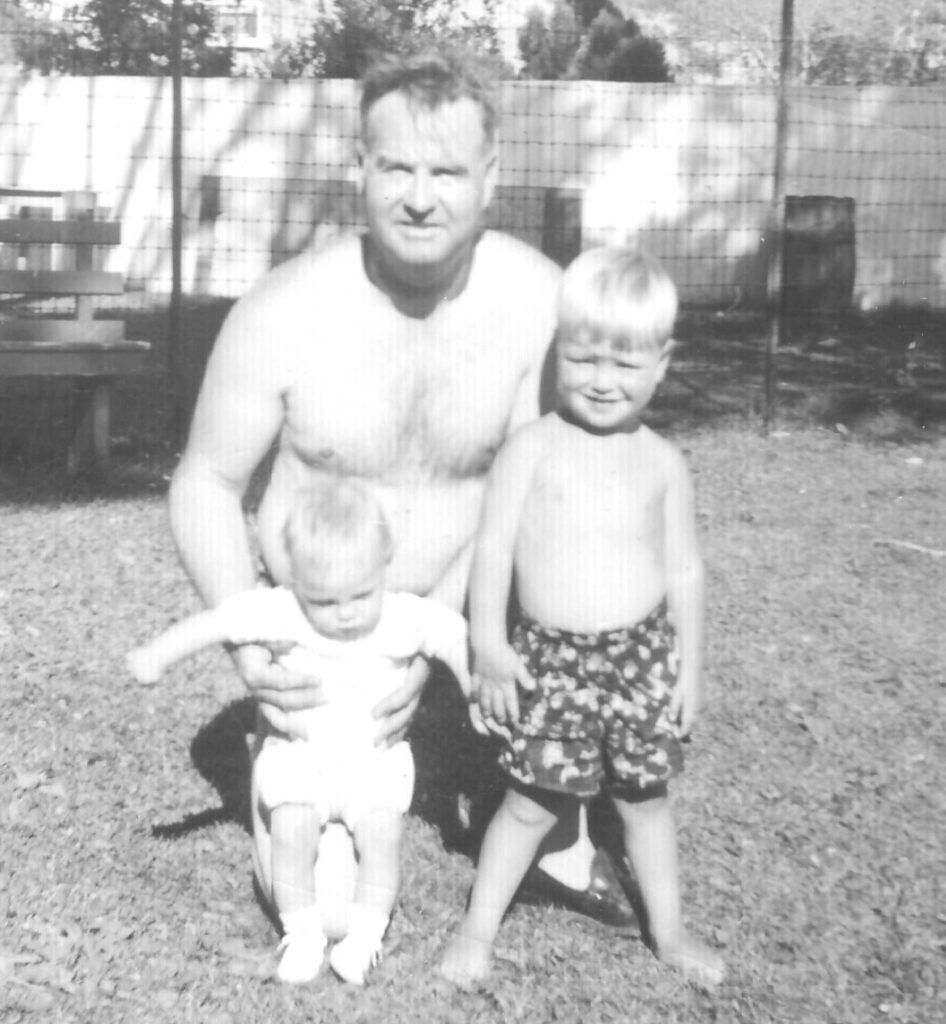 The author with his father and brother.