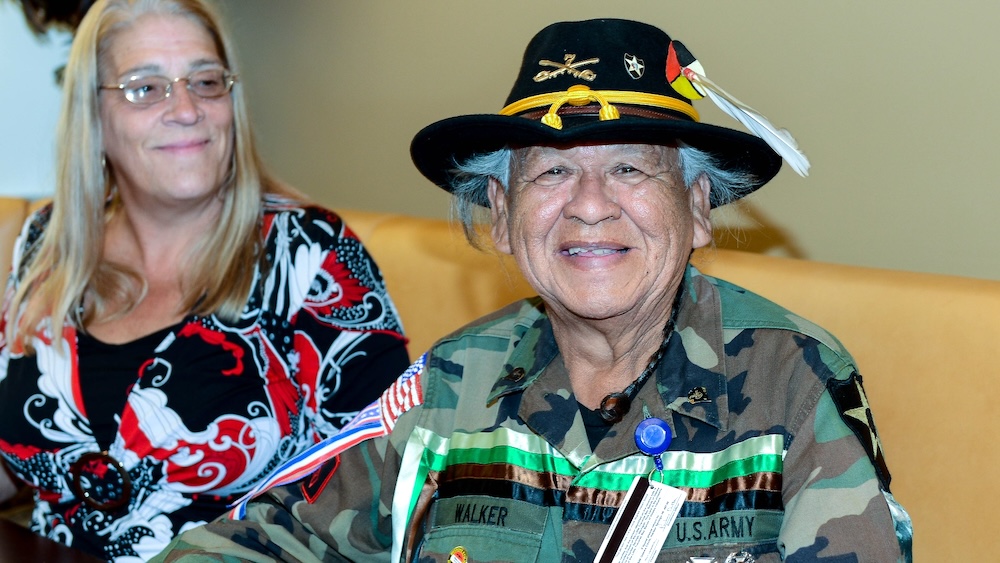 Levi Walker, Atlanta Braves mascot Chief Noc-A-Homa,1969-1985. (Photo: 2015/AP/Jon Barash.)