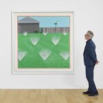 “A Lawn Being Sprinkled,” painting by David Hockney, from The Collection of Norman & Lyn Lear.