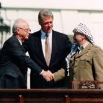 Bill Clinton, Yitzhak Rabin & Yasser Arafat at the White House, September 13, 1993. (Photo: Vince Musi/The White House.)