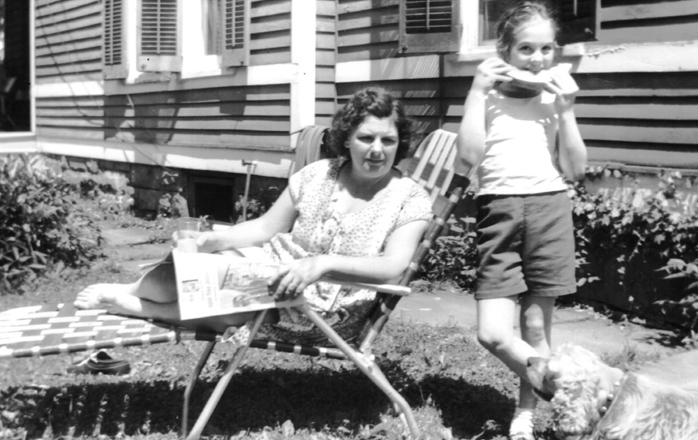 The author and her mother in Schenectady NY, c. 1960.