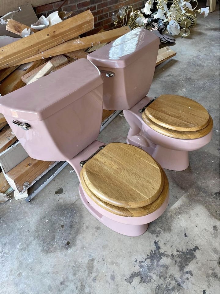 Kohler Pink Toilets, $320-$500, Anderson, SC, Used/Good, Pink, Matching pair of Kohler mid-century toilets. Pink (raspberrry) Kohler K4519’s.